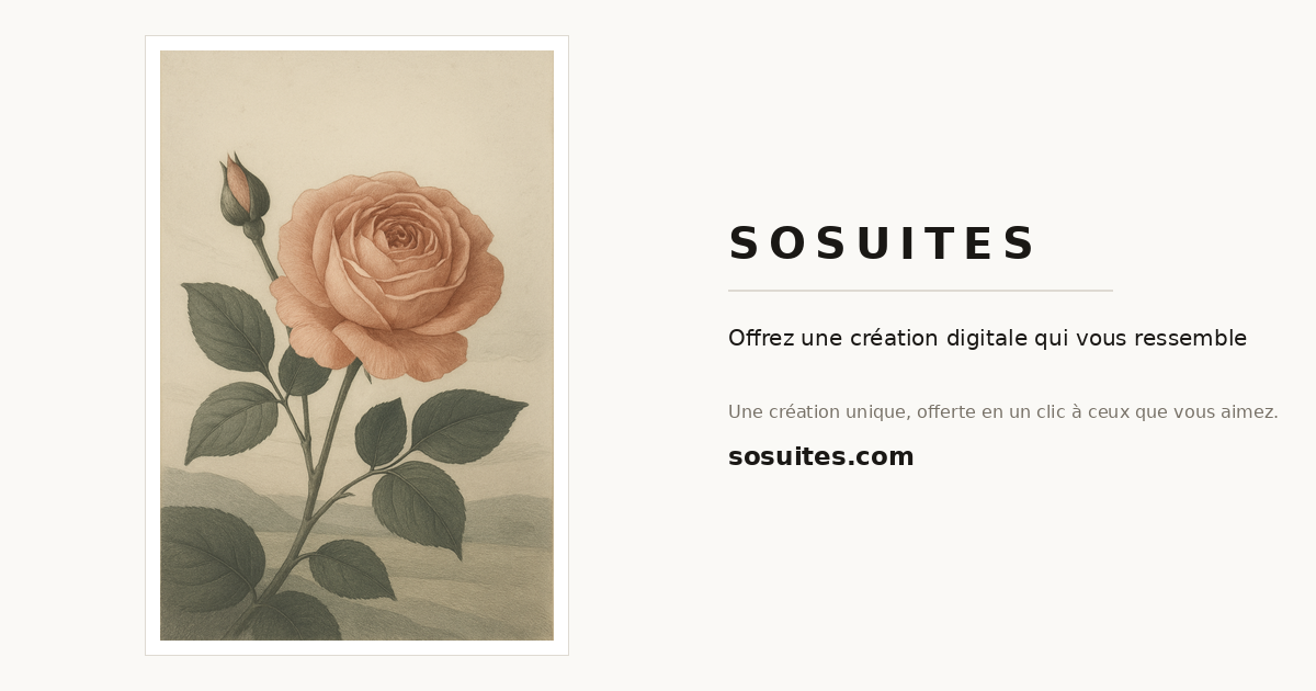 Idées de cadeau pour la Saint-Valentin — exemple d'œuvre SOSUITES