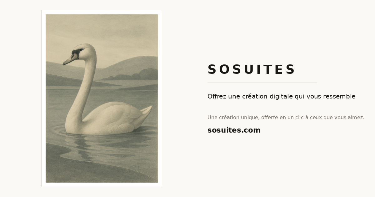 Idées de cadeau pour un photographe — exemple d'œuvre SOSUITES